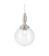 Richmond 12cm Pendant 1 Light G9 IP44 Polished Nickel/Clear Ribbed Round Glass-7