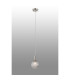 Richmond 12cm Pendant 1 Light G9 IP44 Polished Nickel/Clear Cross Pattern Round Glass-3