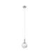 Richmond 12cm Pendant 1 Light G9 IP44 Polished Nickel/Clear Cross Pattern Round Glass-4