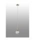 Richmond 12cm Pendant 1 Light G9 IP44 Polished Nickel/Clear Cross Pattern Round Glass-8
