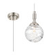 Richmond 12cm Pendant 1 Light G9 IP44 Polished Nickel/Clear Dune Effect Round Glass-1
