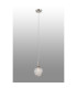 Richmond 12cm Pendant 1 Light G9 IP44 Polished Nickel/Clear Dune Effect Round Glass-3