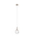 Richmond 12cm Pendant 1 Light G9 IP44 Polished Nickel/Clear Dune Effect Round Glass-4