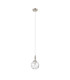 Richmond 12cm Pendant 1 Light G9 IP44 Polished Nickel/Clear Dune Effect Round Glass-5