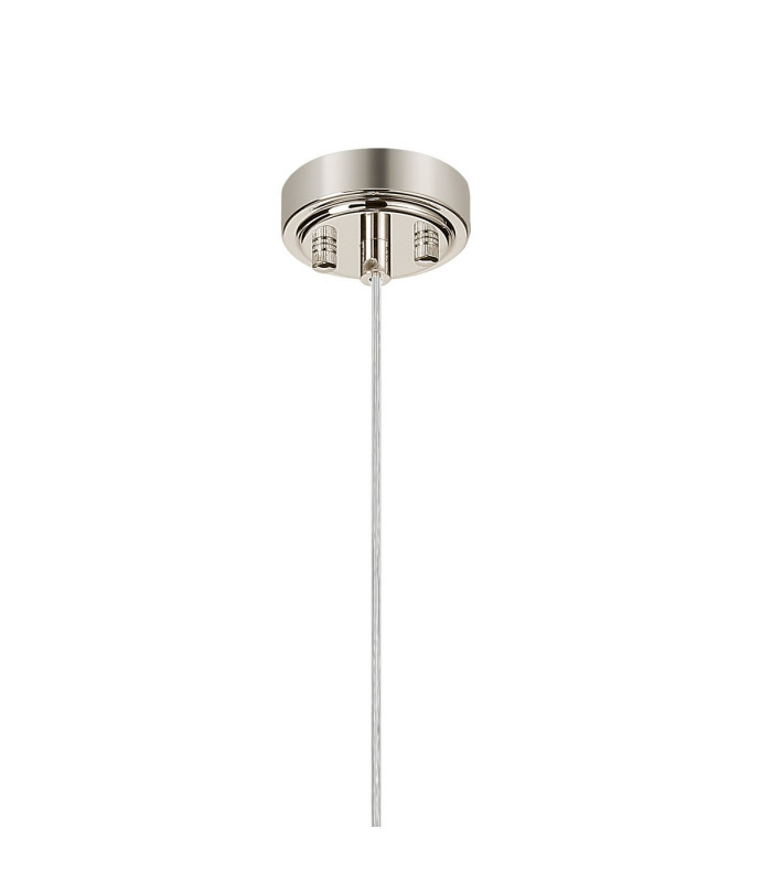 Richmond 12cm Pendant 1 Light G9 IP44 Polished Nickel/Clear Dune Effect Round Glass-6