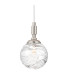Richmond 12cm Pendant 1 Light G9 IP44 Polished Nickel/Clear Dune Effect Round Glass-7