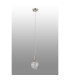 Richmond 12cm Pendant 1 Light G9 IP44 Polished Nickel/Clear Dune Effect Round Glass-8