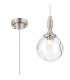 Richmond 12cm Pendant 1 Light G9 IP44 Polished Nickel/Clear Waved Round Glass-1