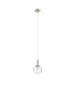 Richmond 12cm Pendant 1 Light G9 IP44 Polished Nickel/Clear Waved Round Glass-5