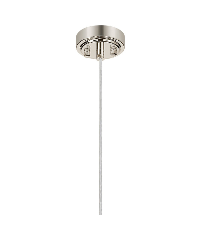 Richmond 12cm Pendant 1 Light G9 IP44 Polished Nickel/Clear Waved Round Glass-6