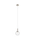 Richmond 12cm Pendant 1 Light G9 IP44 Polished Nickel/Clear Swirl Round Glass-4