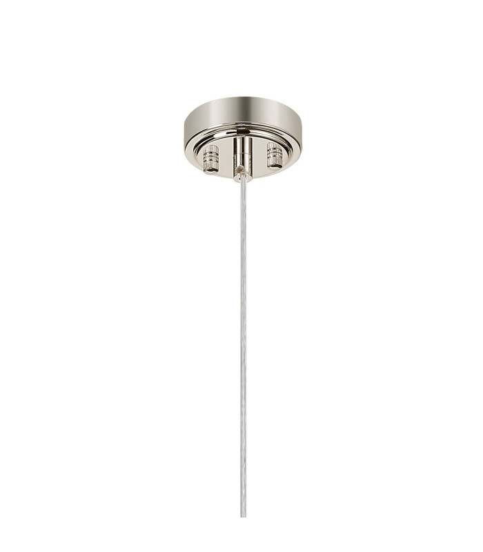 Richmond 12cm Pendant 1 Light G9 IP44 Polished Nickel/Clear Swirl Round Glass-6