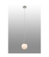 Richmond 12cm Pendant 1 Light G9 IP44 Polished Nickel/Grey/White Round Marble Effect Glass-3