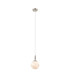 Richmond 12cm Pendant 1 Light G9 IP44 Polished Nickel/Grey/White Round Marble Effect Glass-4