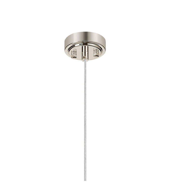 Richmond 12cm Pendant 1 Light G9 IP44 Polished Nickel/Grey/White Round Marble Effect Glass-6