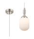 Richmond 9cm Pendant 1 Light G9 IP44 Polished Nickel/Opal Smooth Tubular Glass-1