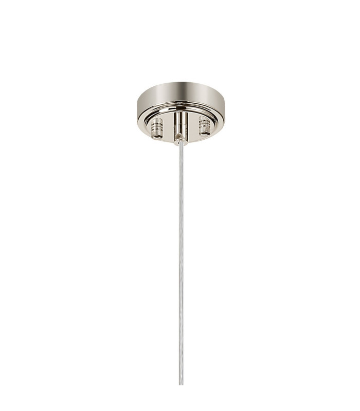 Richmond 9cm Pendant 1 Light G9 IP44 Polished Nickel/Opal Smooth Tubular Glass-6