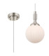 Richmond 12cm Pendant 1 Light G9 IP44 Polished Nickel/Opal Round Segment Glass-1