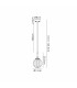 Richmond 12cm Pendant 1 Light G9 IP44 Polished Nickel/Opal Round Segment Glass-2