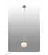 Richmond 12cm Pendant 1 Light G9 IP44 Polished Nickel/Opal Round Segment Glass-3