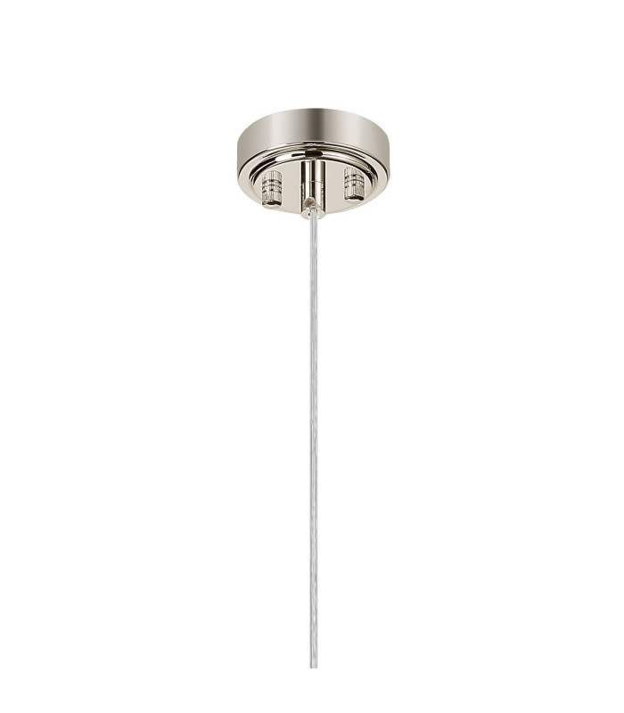 Richmond 12cm Pendant 1 Light G9 IP44 Polished Nickel/Smoke Smooth Round Glass-6