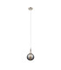 Richmond 12cm Pendant 1 Light G9 IP44 Polished Nickel/Smoke Ribbed Round Glass-4