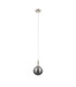 Richmond 12cm Pendant 1 Light G9 IP44 Polished Nickel/Smoke Ribbed Round Glass-5