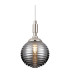 Richmond 12cm Pendant 1 Light G9 IP44 Polished Nickel/Smoke Ribbed Round Glass-7