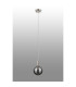 Richmond 12cm Pendant 1 Light G9 IP44 Polished Nickel/Smoke Ribbed Round Glass-8