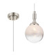 Richmond 12cm Pendant 1 Light G9 IP44 Polished Nickel/White Two-Tone Snow Specks Round Glass-1