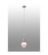 Richmond 12cm Pendant 1 Light G9 IP44 Polished Nickel/White Two-Tone Snow Specks Round Glass-3