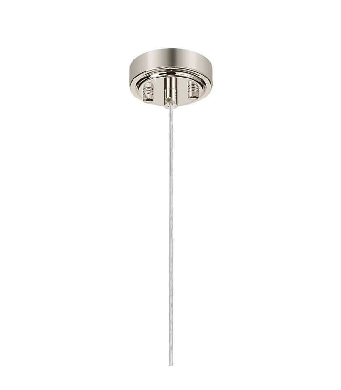 Richmond 12cm Pendant 1 Light G9 IP44 Polished Nickel/White Two-Tone Snow Specks Round Glass-6
