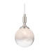 Richmond 12cm Pendant 1 Light G9 IP44 Polished Nickel/White Two-Tone Snow Specks Round Glass-7