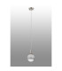 Richmond 12cm Pendant 1 Light G9 IP44 Polished Nickel/White Two-Tone Snow Specks Round Glass-8