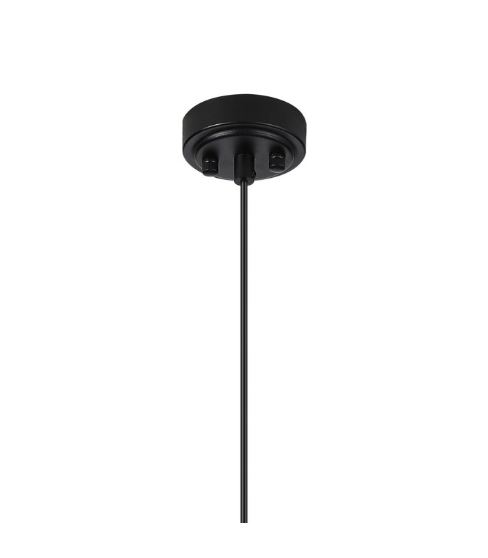 Richmond 9cm Pendant 1 Light G9 IP44 Satin Black/Amber Smooth Tubular Glass-6