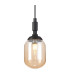 Richmond 9cm Pendant 1 Light G9 IP44 Satin Black/Amber Smooth Tubular Glass-7