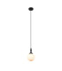 Richmond 12cm Pendant 1 Light G9 IP44 Satin Black/Brown/White Round Marble Effect Glass-4