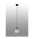 Richmond 12cm Pendant 1 Light G9 IP44 Satin Black/Brown/White Round Marble Effect Glass-8
