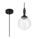 Richmond 12cm Pendant 1 Light G9 IP44 Satin Black/Clear Ribbed Round Glass-1