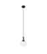 Richmond 12cm Pendant 1 Light G9 IP44 Satin Black/Clear Ribbed Round Glass-4