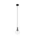 Richmond 12cm Pendant 1 Light G9 IP44 Satin Black/Clear Ribbed Round Glass-5