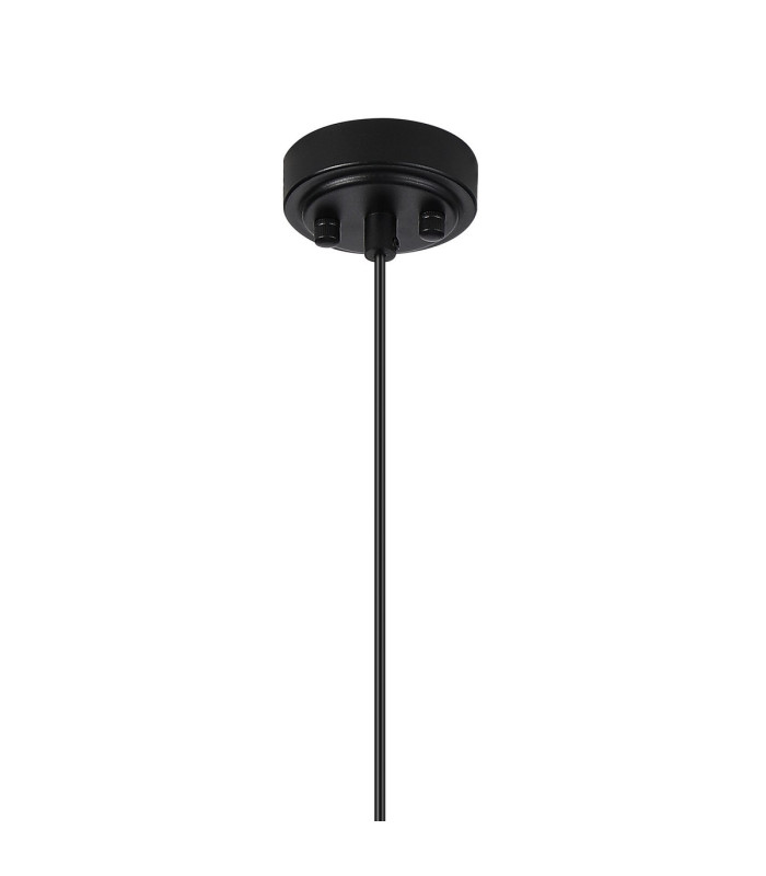 Richmond 12cm Pendant 1 Light G9 IP44 Satin Black/Clear Ribbed Round Glass-6