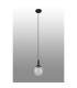 Richmond 12cm Pendant 1 Light G9 IP44 Satin Black/Clear Ribbed Round Glass-8
