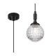 Richmond 12cm Pendant 1 Light G9 IP44 Satin Black/Clear Cross Pattern Round Glass-1