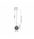 Richmond 12cm Pendant 1 Light G9 IP44 Satin Black/Clear Cross Pattern Round Glass-2