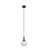 Richmond 12cm Pendant 1 Light G9 IP44 Satin Black/Clear Cross Pattern Round Glass-4