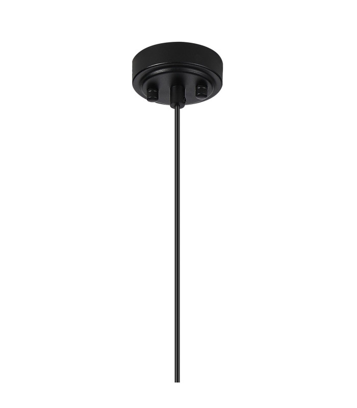 Richmond 12cm Pendant 1 Light G9 IP44 Satin Black/Clear Cross Pattern Round Glass-6