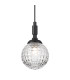 Richmond 12cm Pendant 1 Light G9 IP44 Satin Black/Clear Cross Pattern Round Glass-7