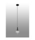 Richmond 12cm Pendant 1 Light G9 IP44 Satin Black/Clear Cross Pattern Round Glass-8
