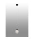 Richmond 12cm Pendant 1 Light G9 IP44 Satin Black/Clear Dune Effect Round Glass-3